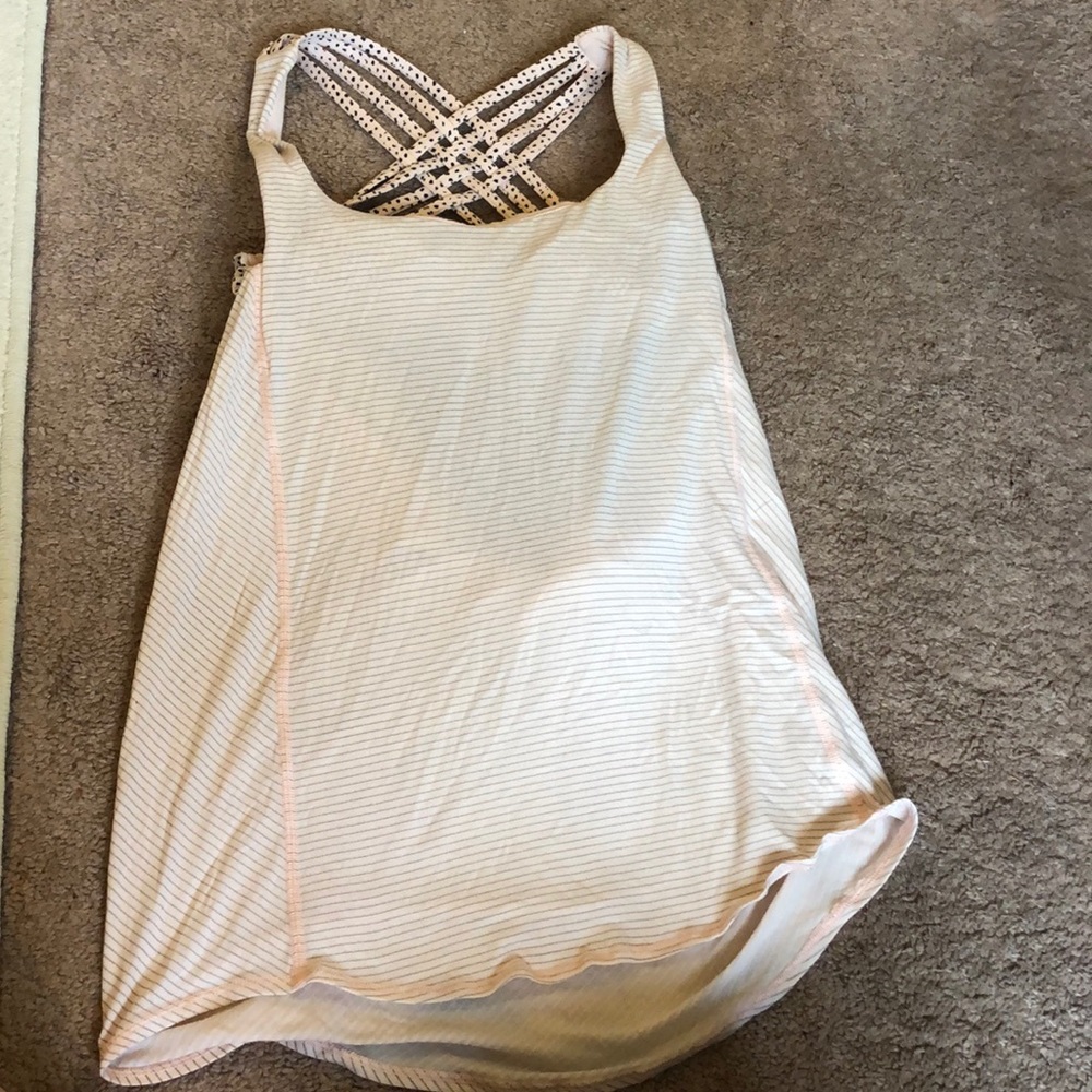 Lulu lemon pink tank with built in sports bra